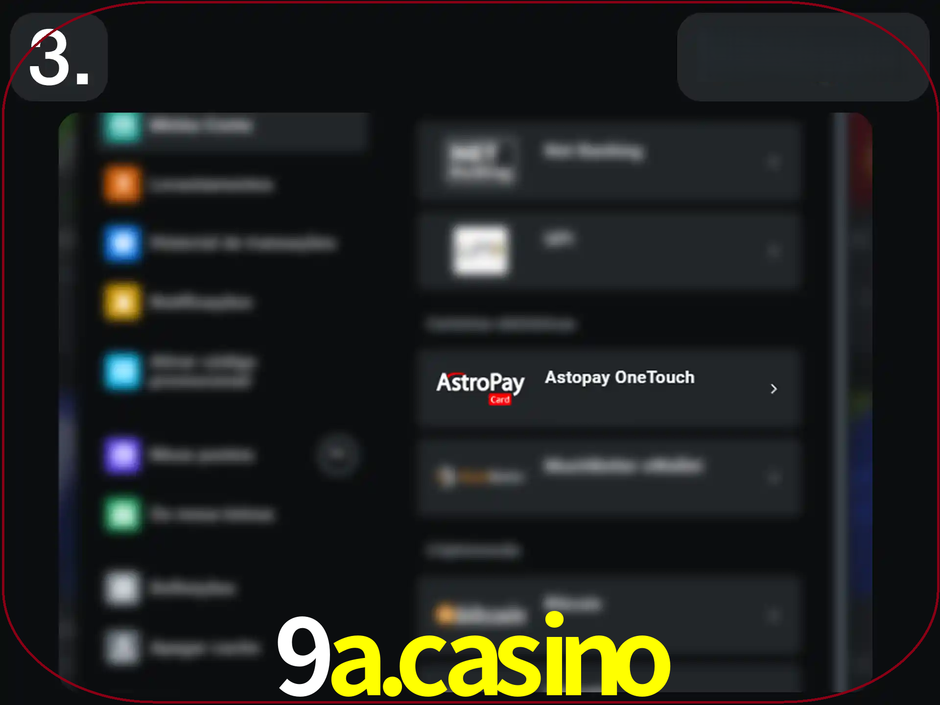 Abra a janela de depósito.